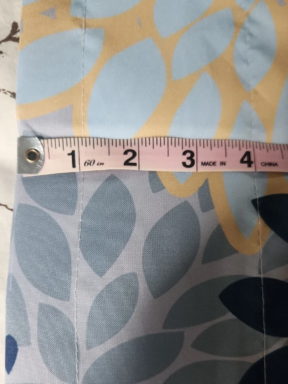 NWOT Blue, Yellow, And Cream Floral Valance Curtain